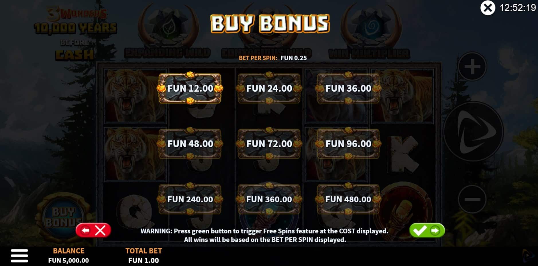 10,000 Years Before Cash slot