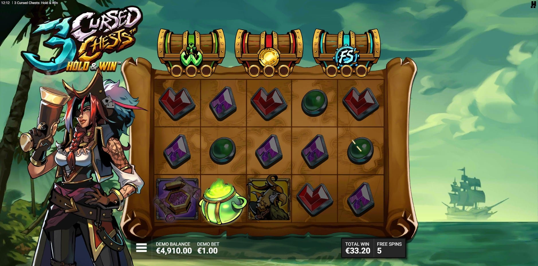 3 Cursed Chests Hold & Win slot