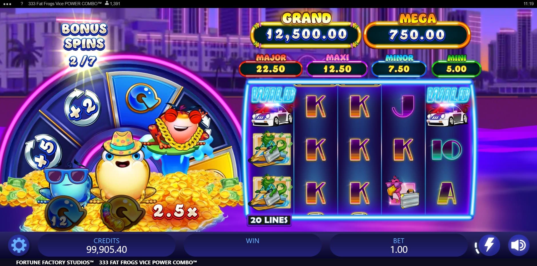 333 Fat Frogs VICE POWER COMBO slot