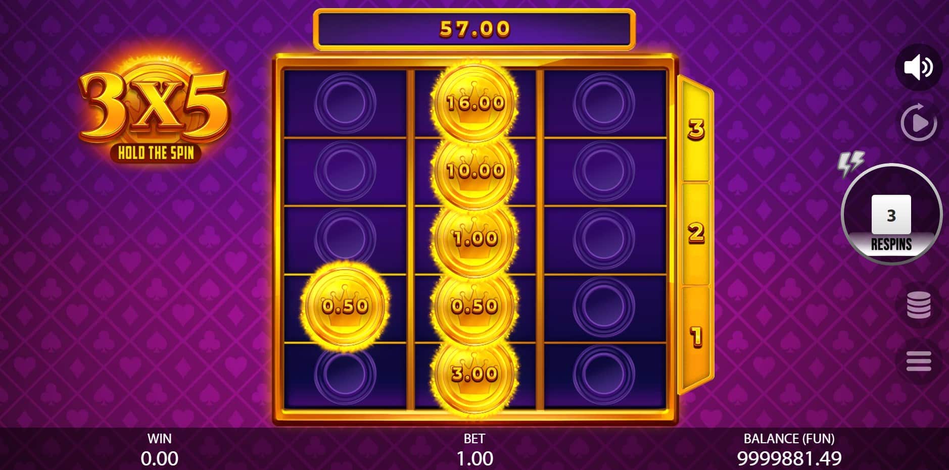 3x5: Hold The Spin slot