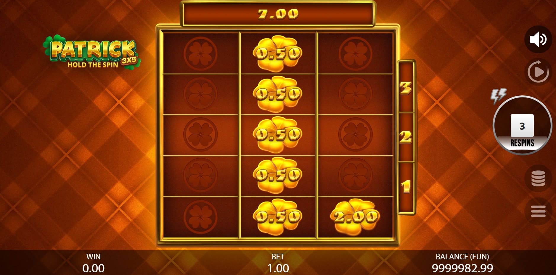 3x5 Patrick: Hold the Spin slot