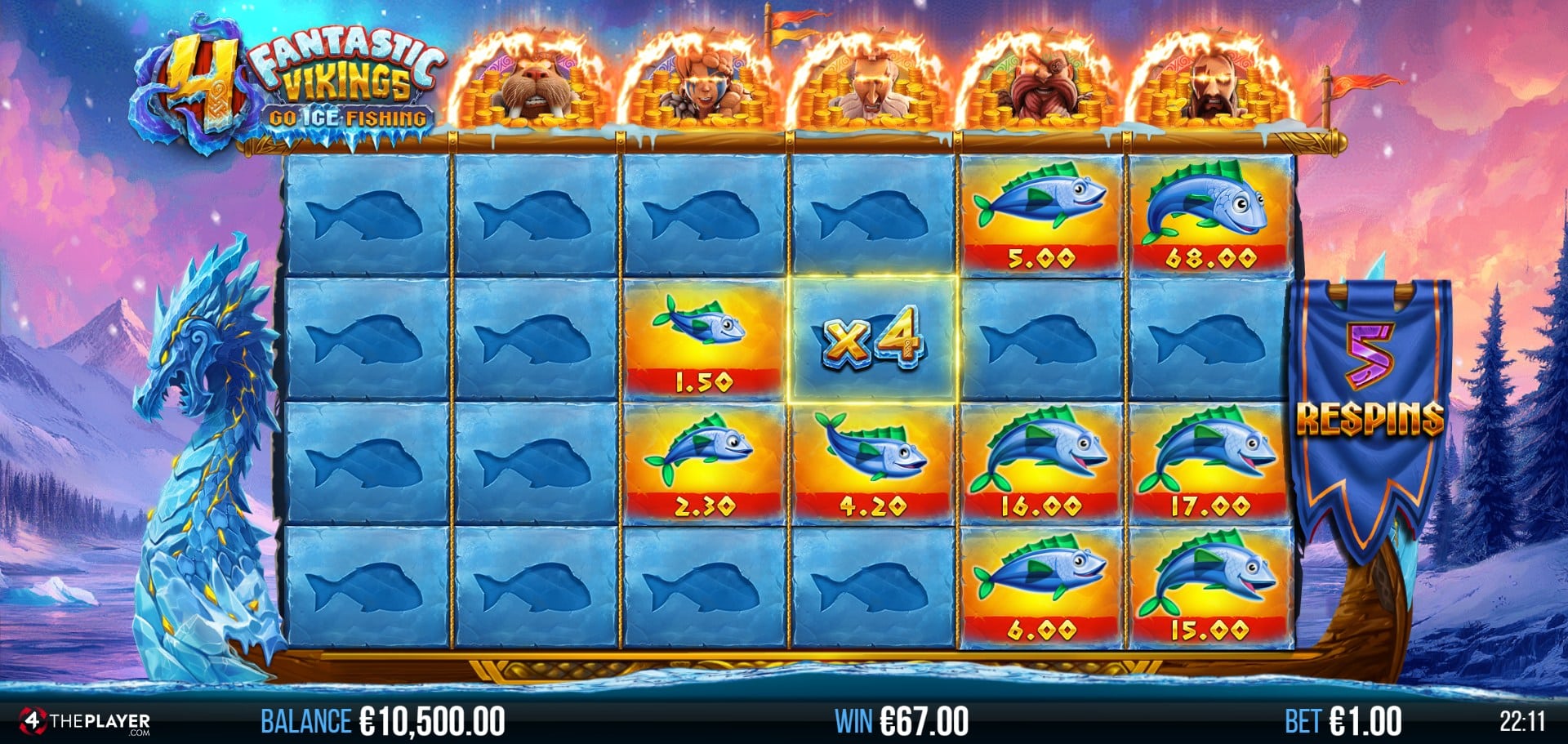 4 Fantastic Vikings Go Ice Fishing Slot