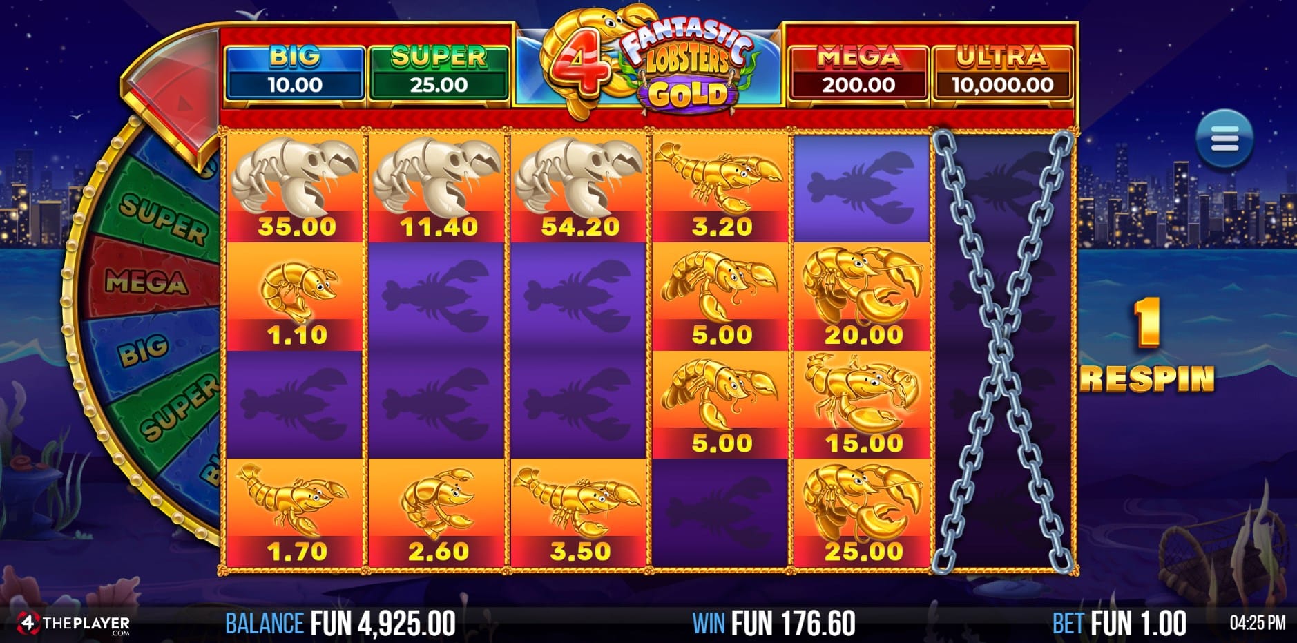 4 Fantastic Lobsters Gold slot