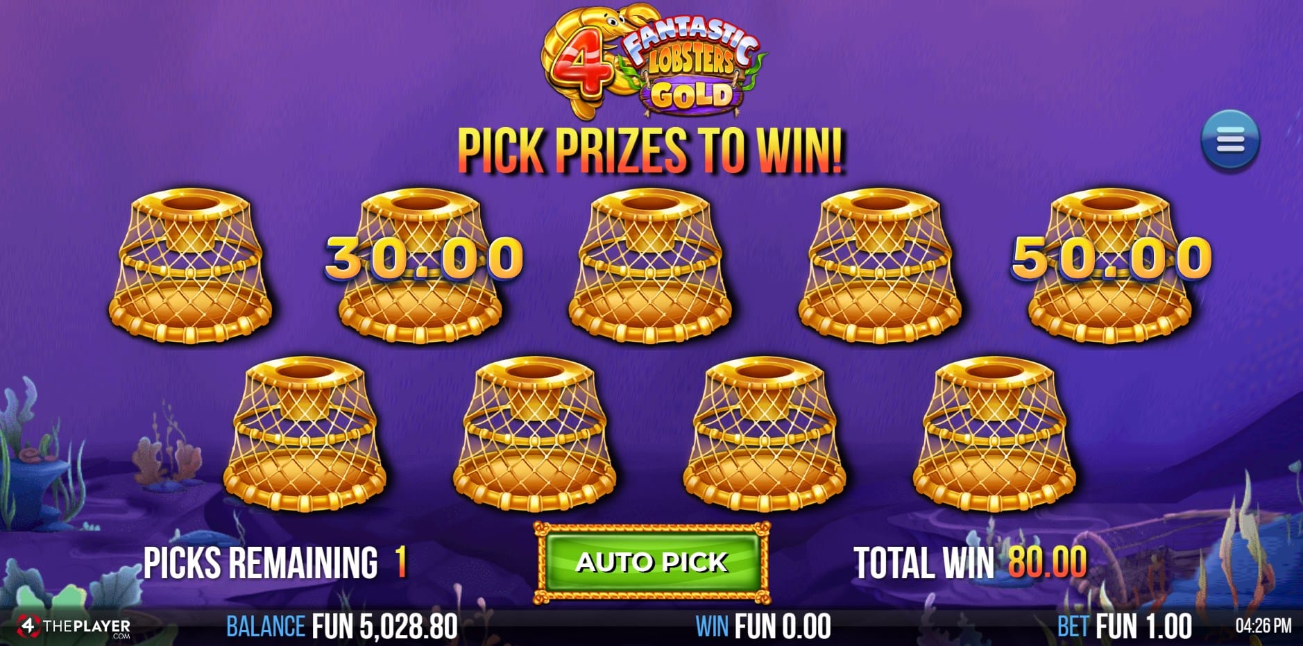 4 Fantastic Lobsters Gold slot