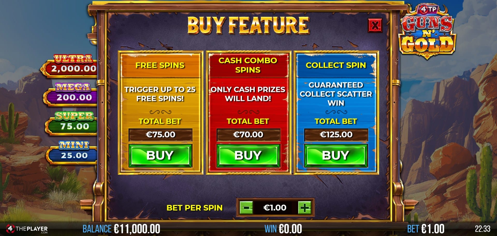 4TP Guns N’ Gold Slot