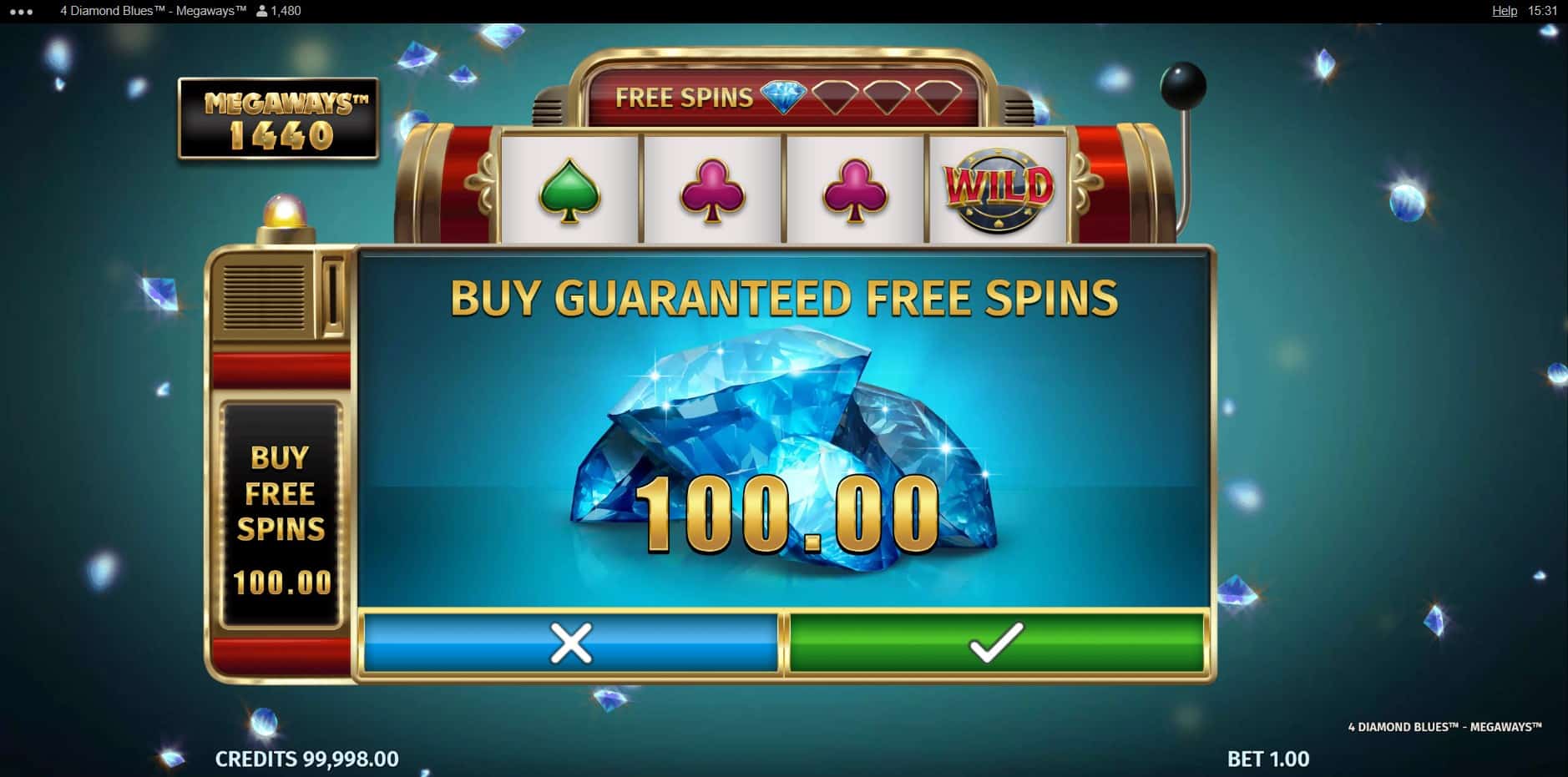 4 Diamond Blues Megaways slot