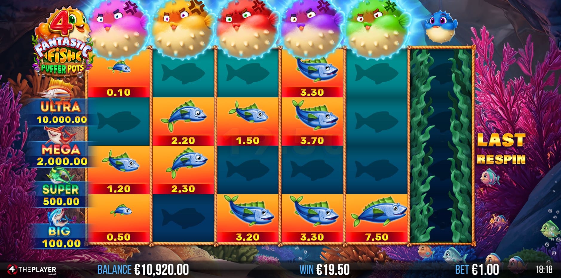 4 Fantastic Fish Puffer Pots slot