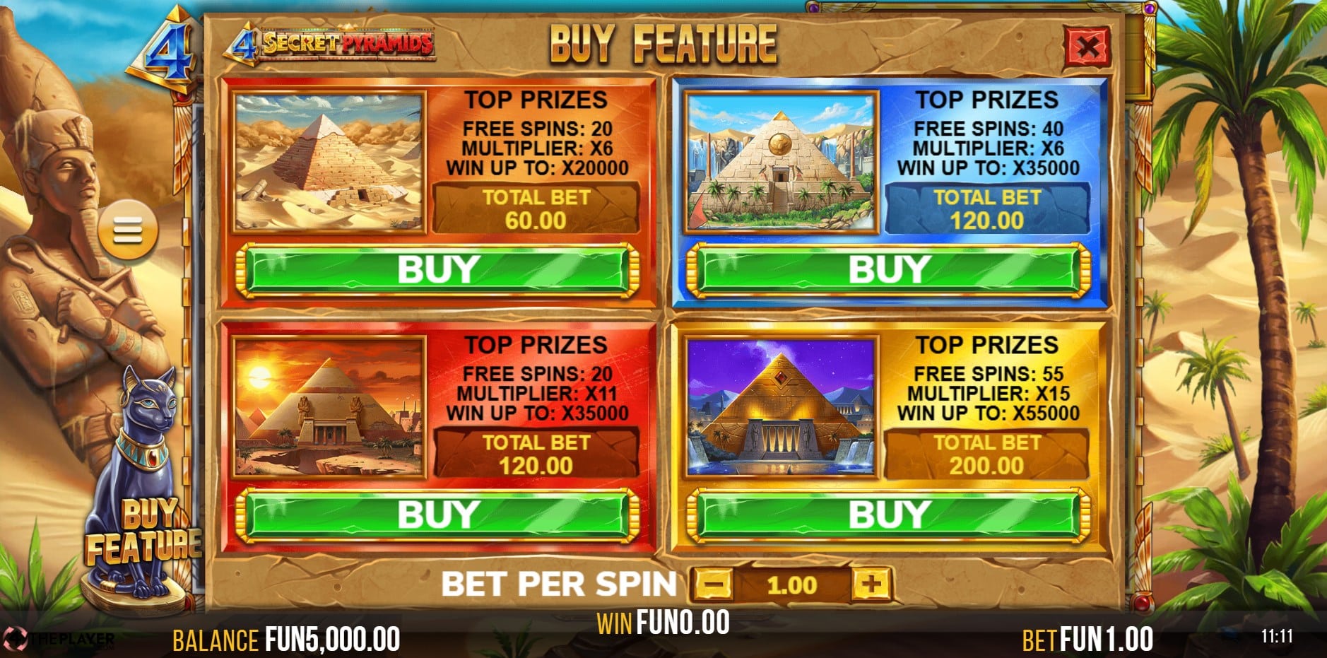 4 Secret Pyramids slot