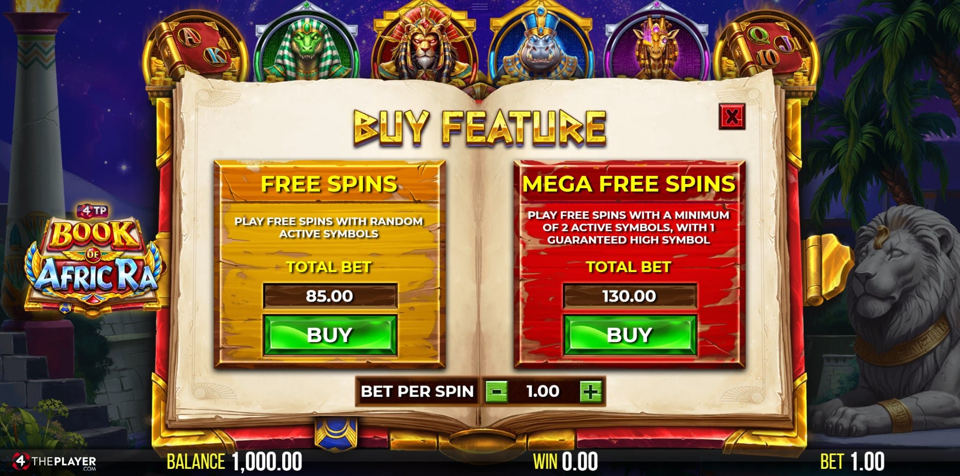 4TP Book of AfricRa slot