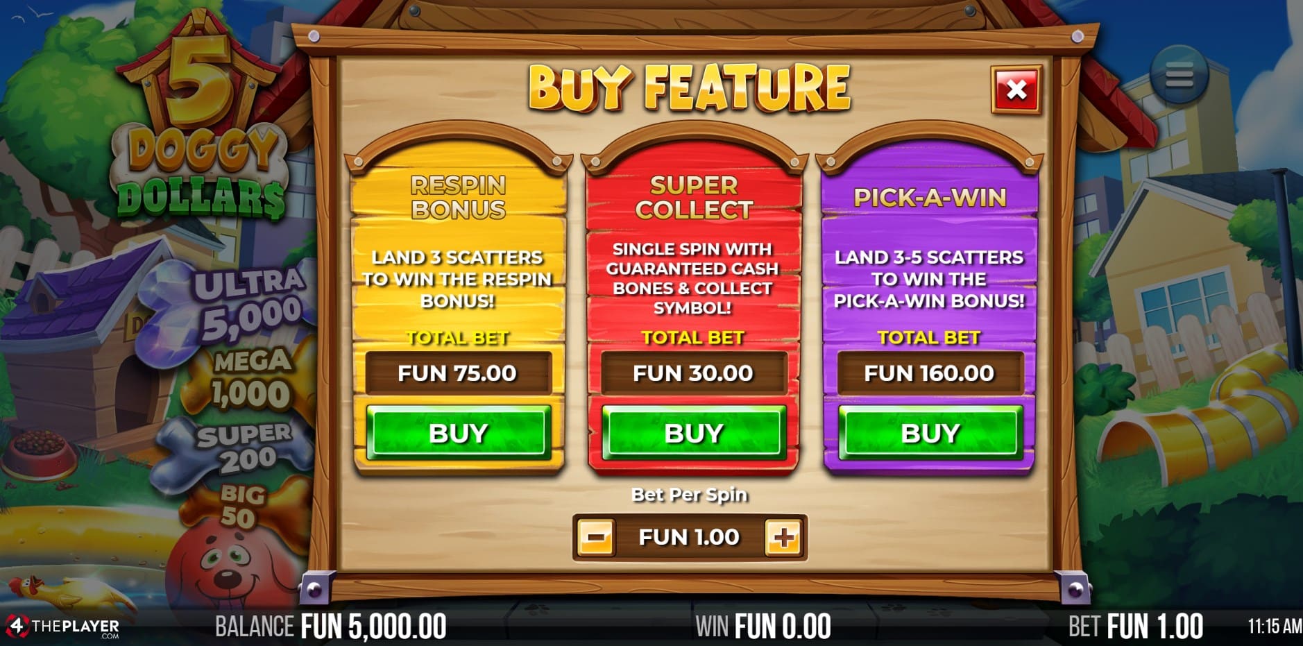 5 Doggy Dollars slot