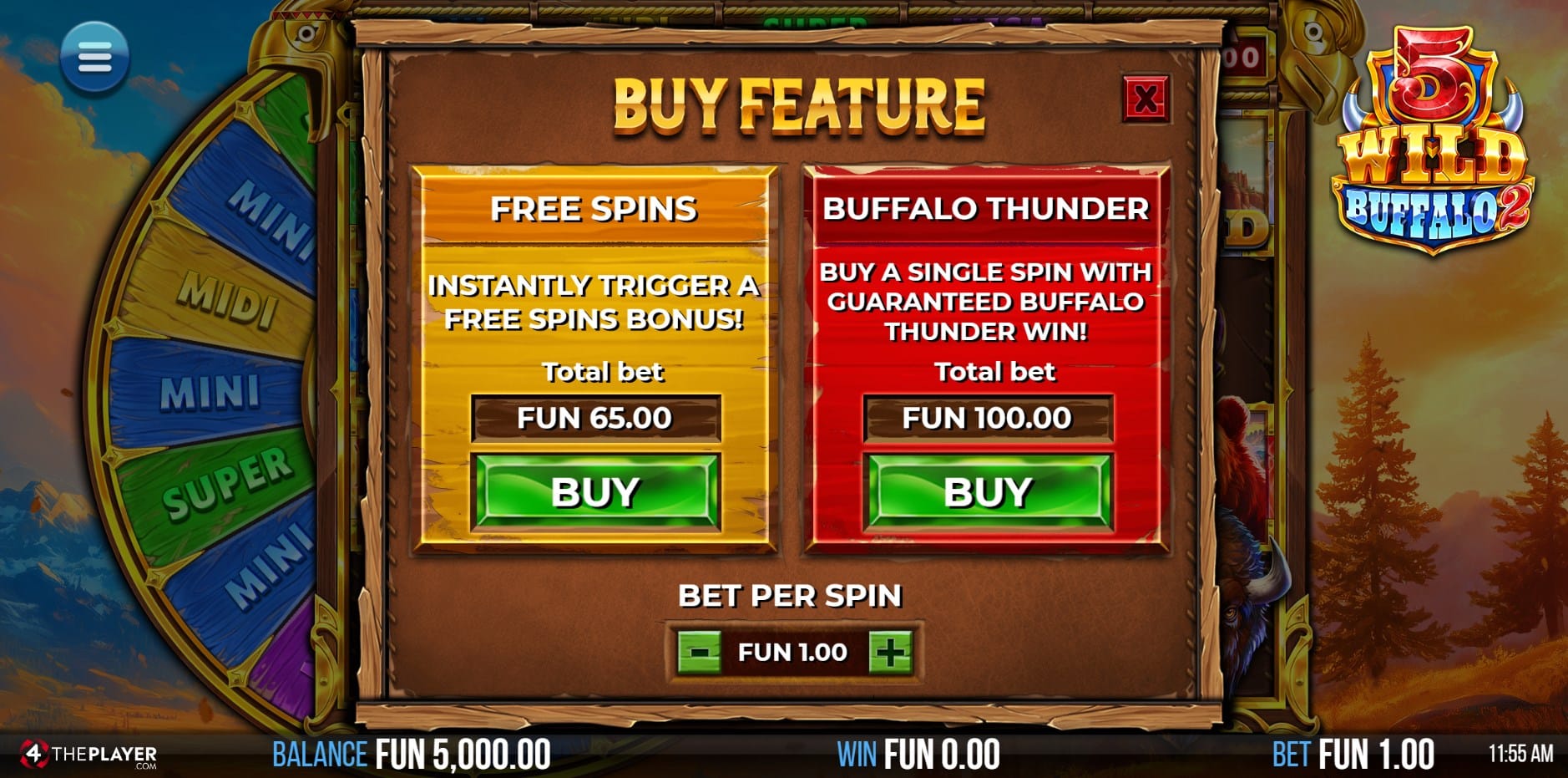 5 Wild Buffalo 2 slot