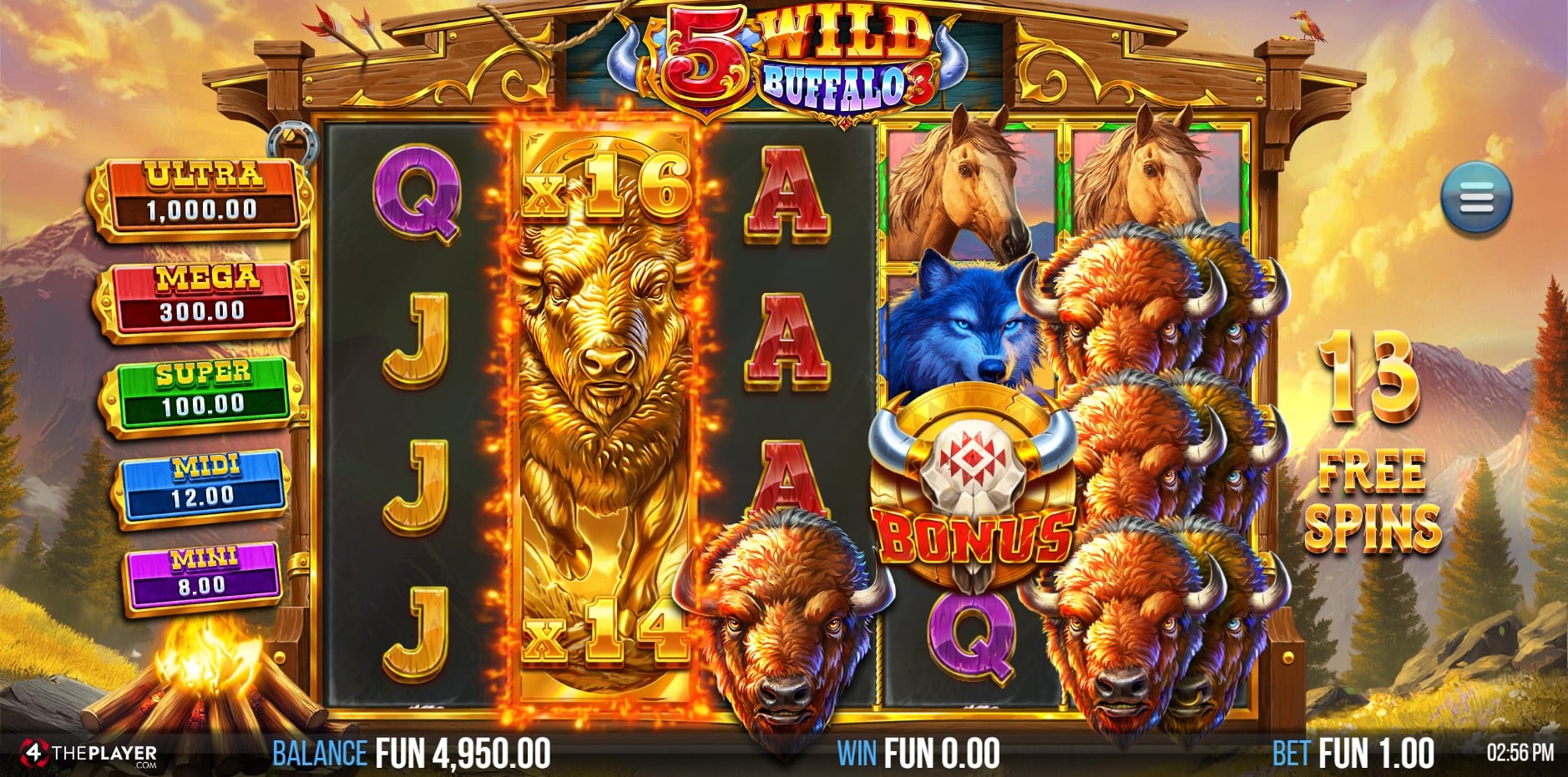 5 Wild Buffalo 3 slot