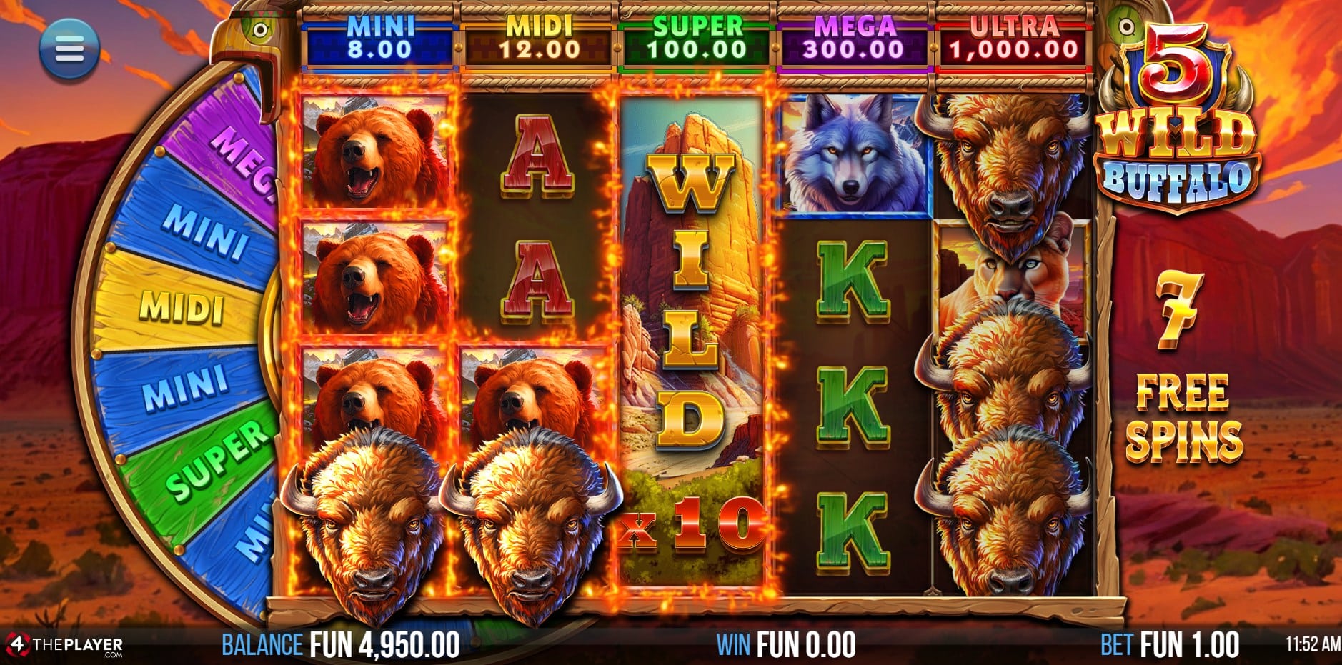 5 Wild Buffalo slot