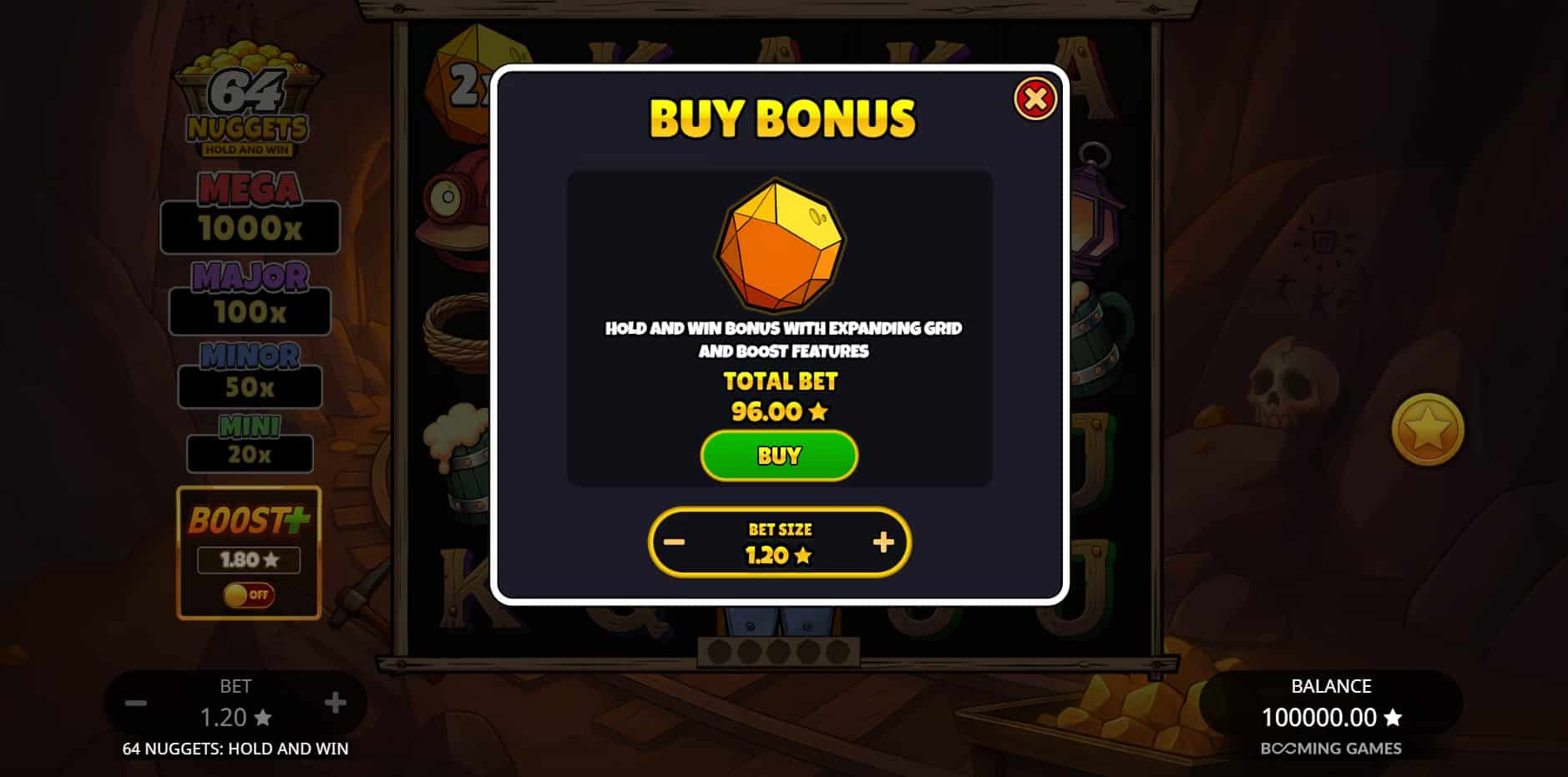 64 Nuggets Hold and Win slot