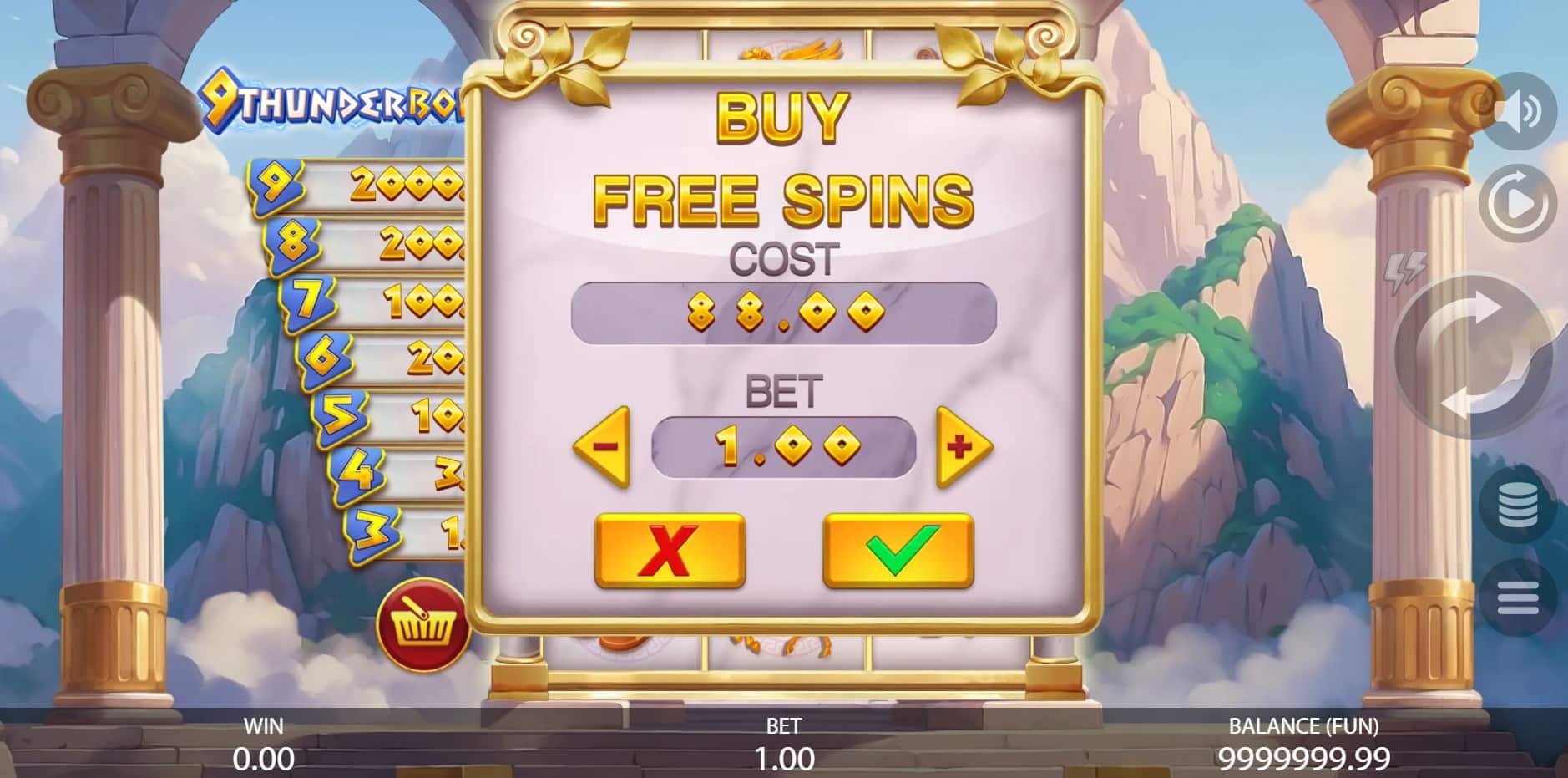 9 Thunderbolts slot