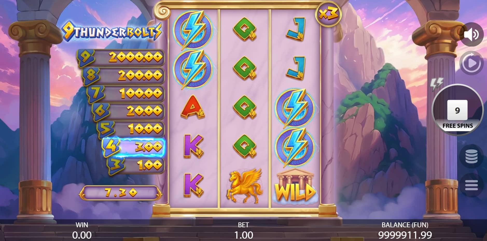9 Thunderbolts slot