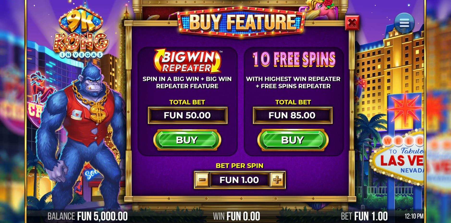 9k Kong in Vegas slot