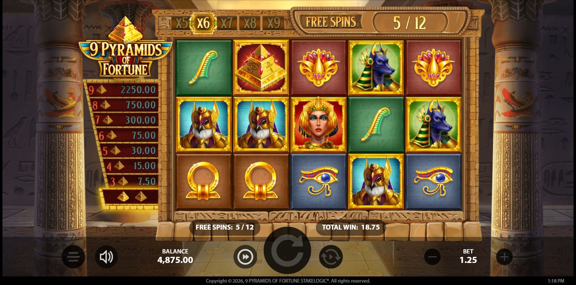 9 Pyramids of Fortune slot