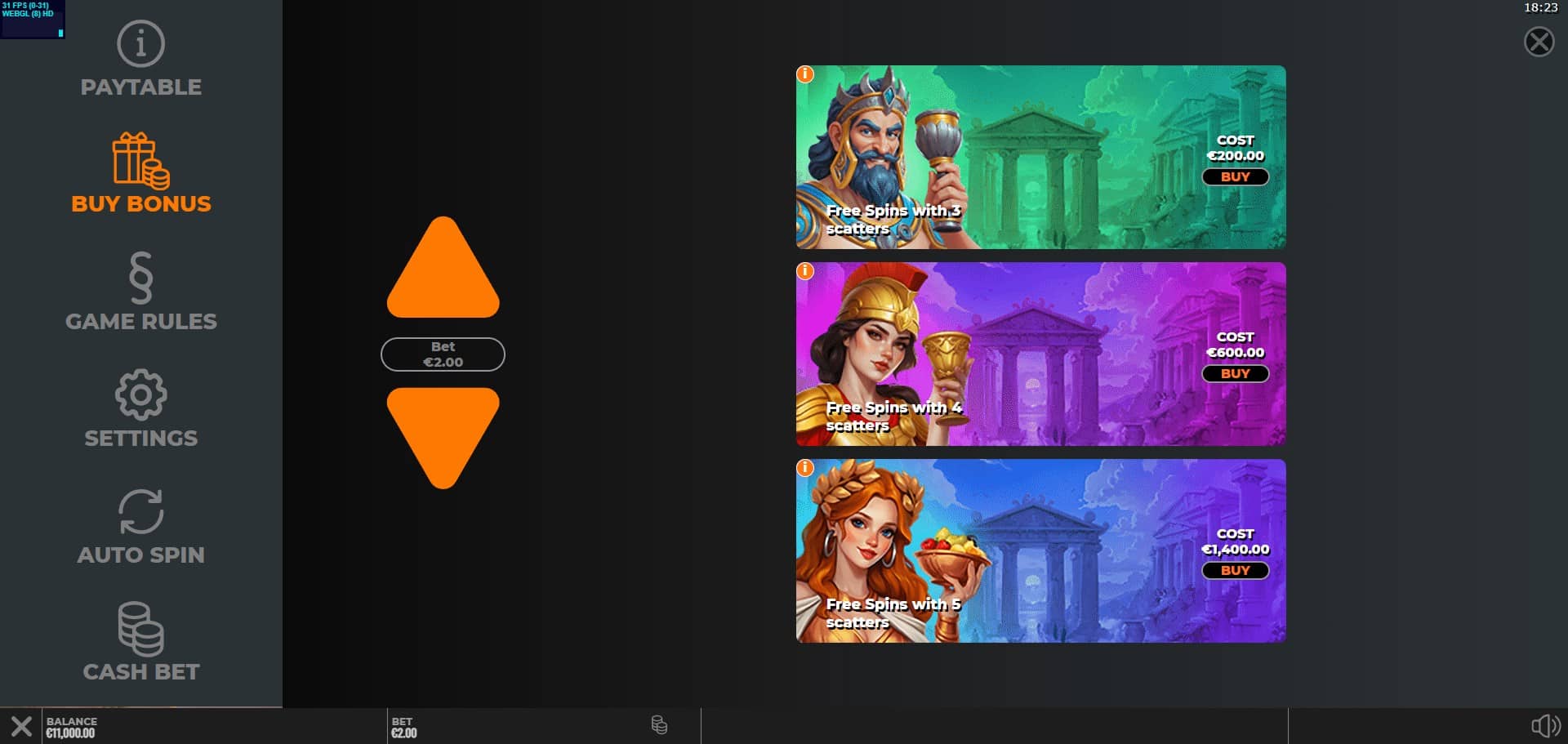 Aphrodite Goes Wild RushingWilds Slot