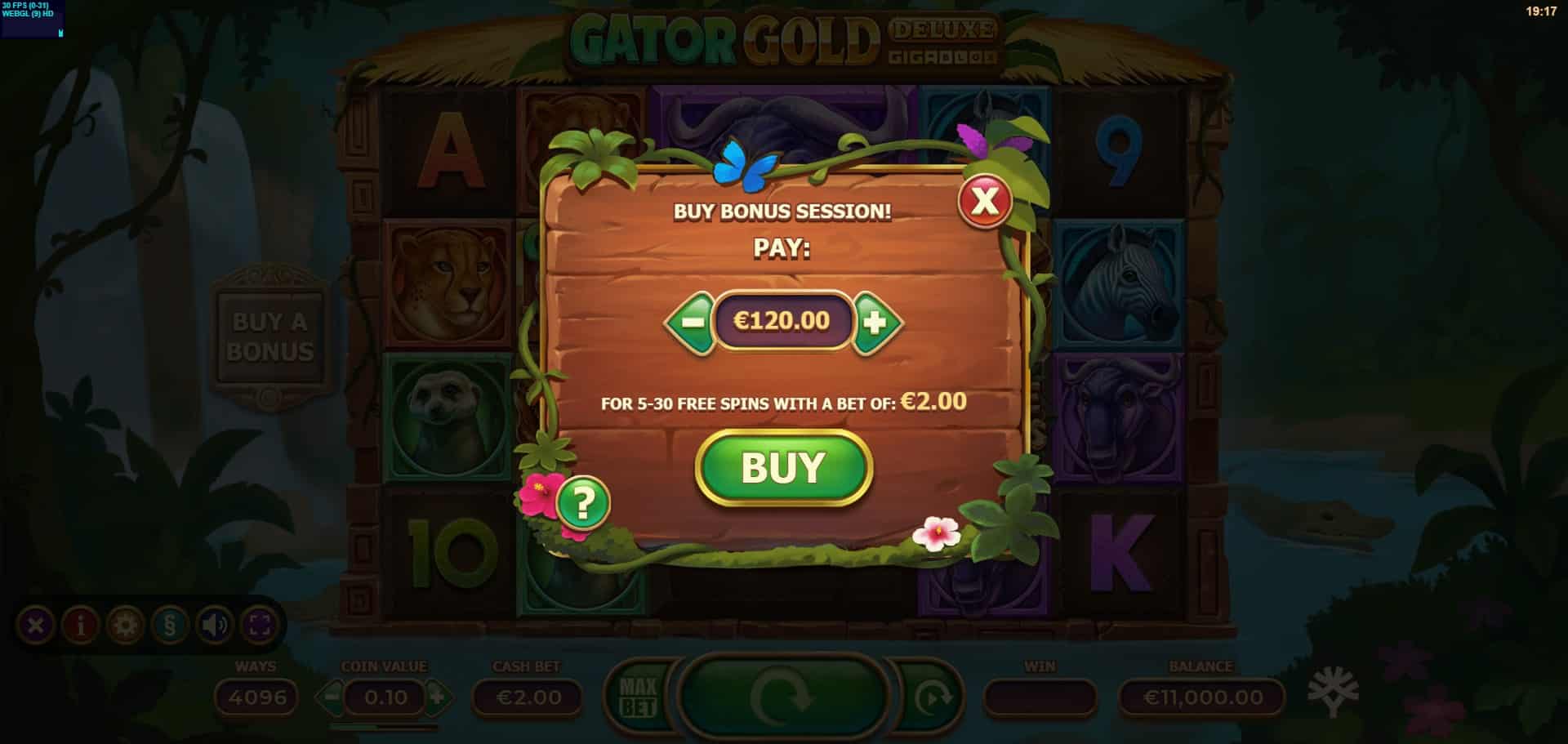 Gator Gold Deluxe Gigablox Slot