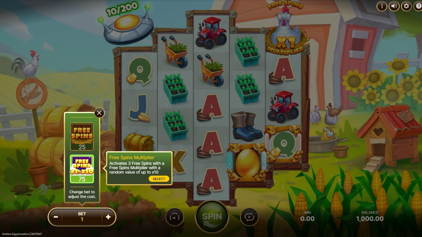 Golden Egg Invaders Slot