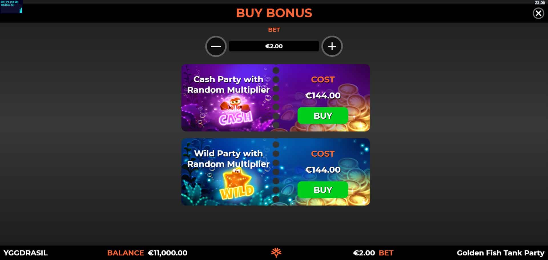 Golden Fish Tank Party Slot