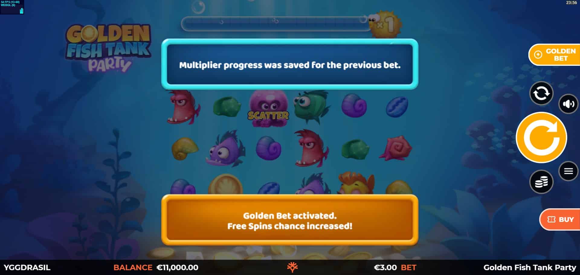 Golden Fish Tank Party Slot