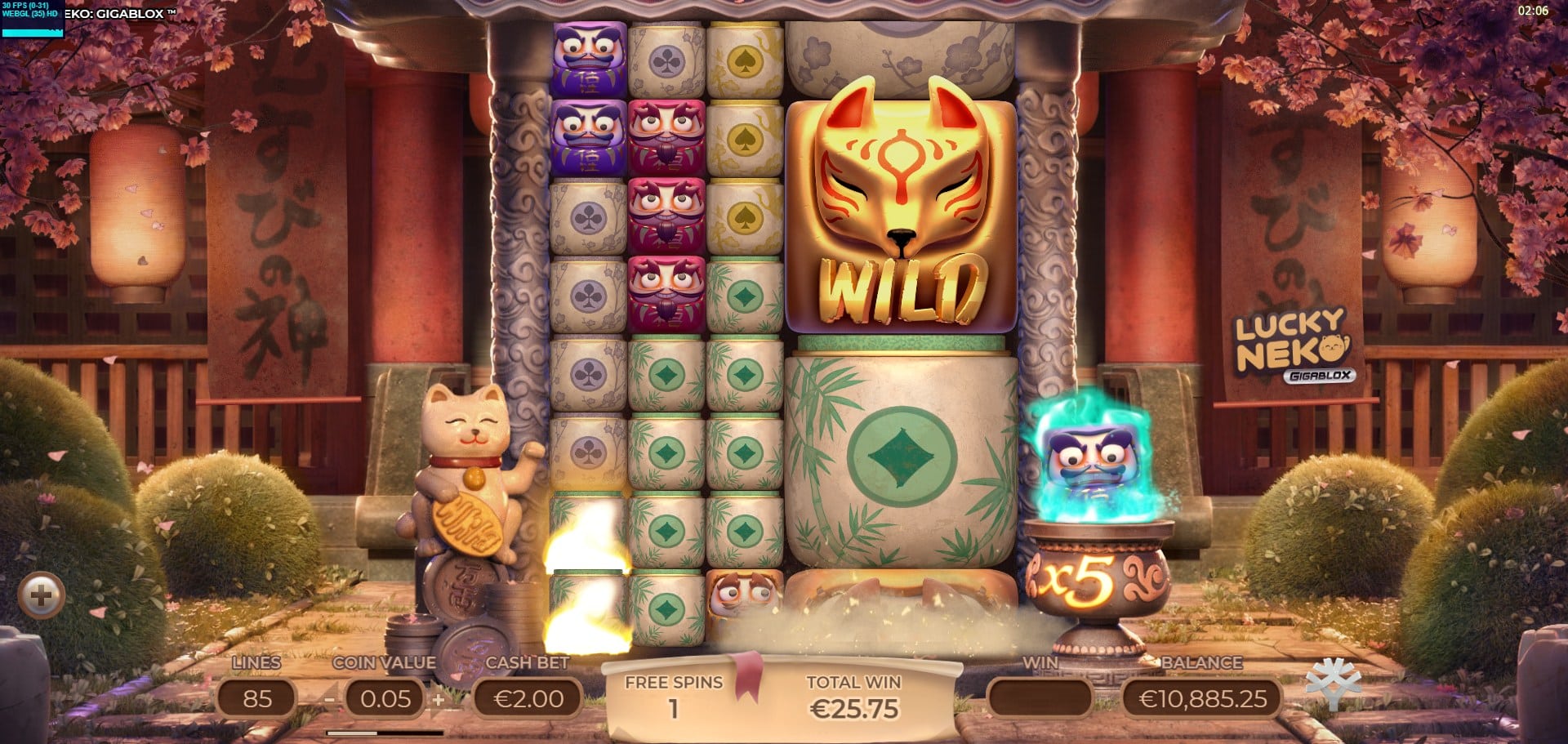 Lucky Neko Gigablox Slot