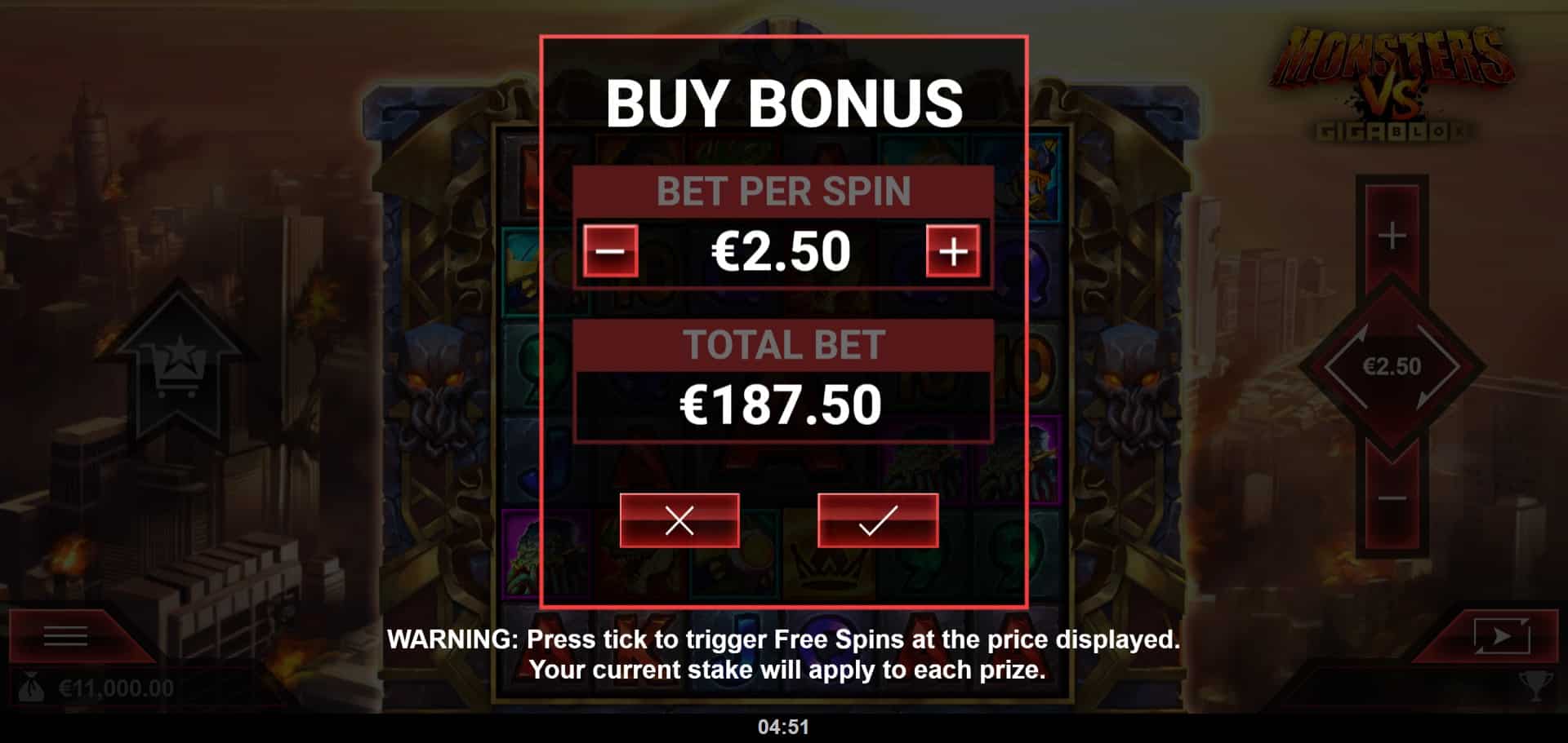 Monsters vs Gigablox Slot