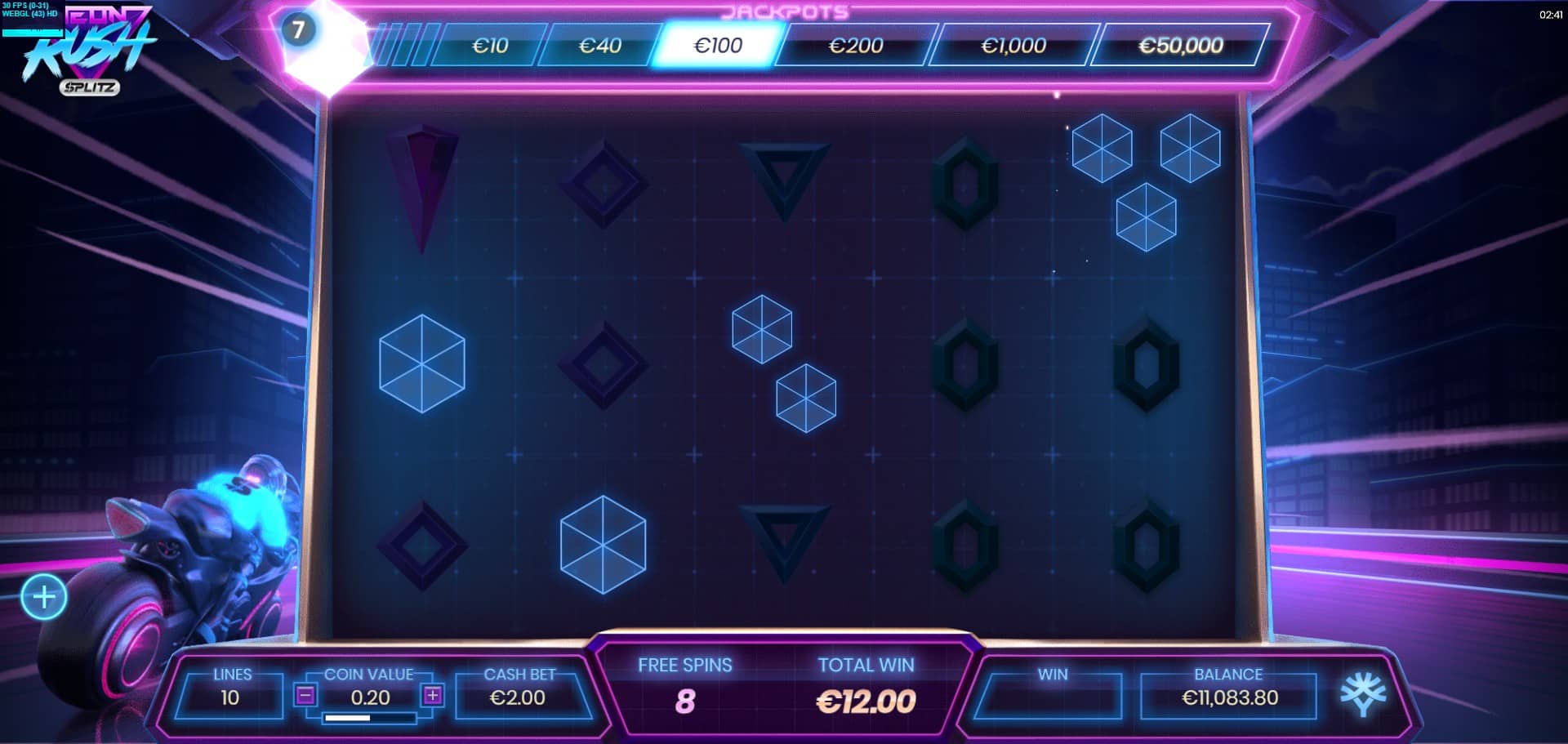 Neon Rush Splitz Slot