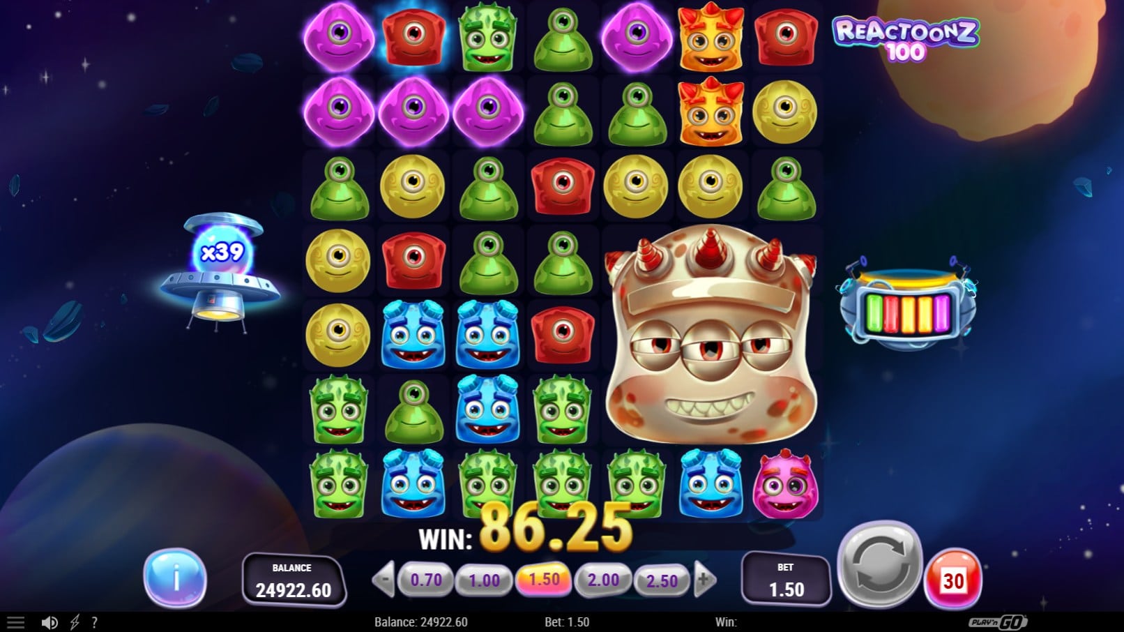 Reactoonz 100 Slot