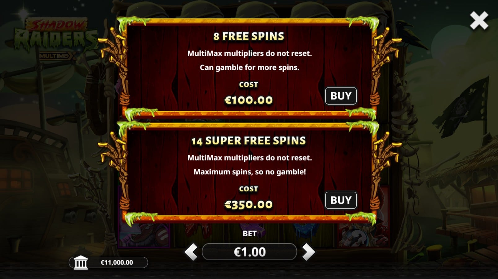 Shadow Raiders MultiMax Slot