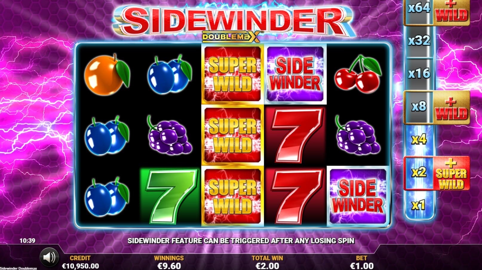Sidewinder DoubleMax Slot