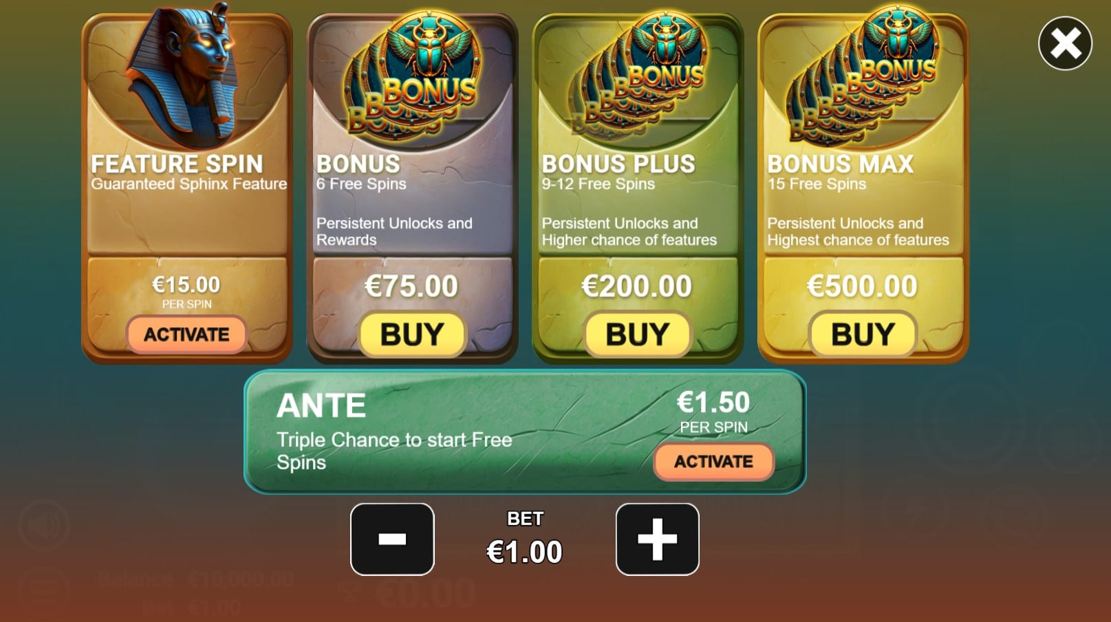 Sphinx Treasure Slot