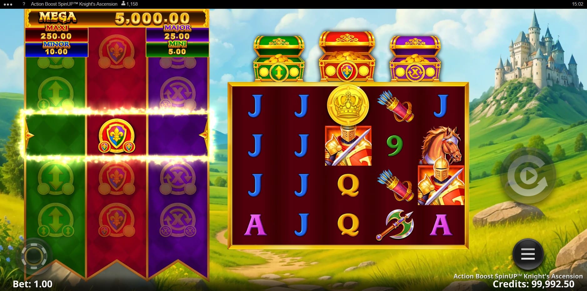 Action Boost SpinUP Knight's Ascension slot