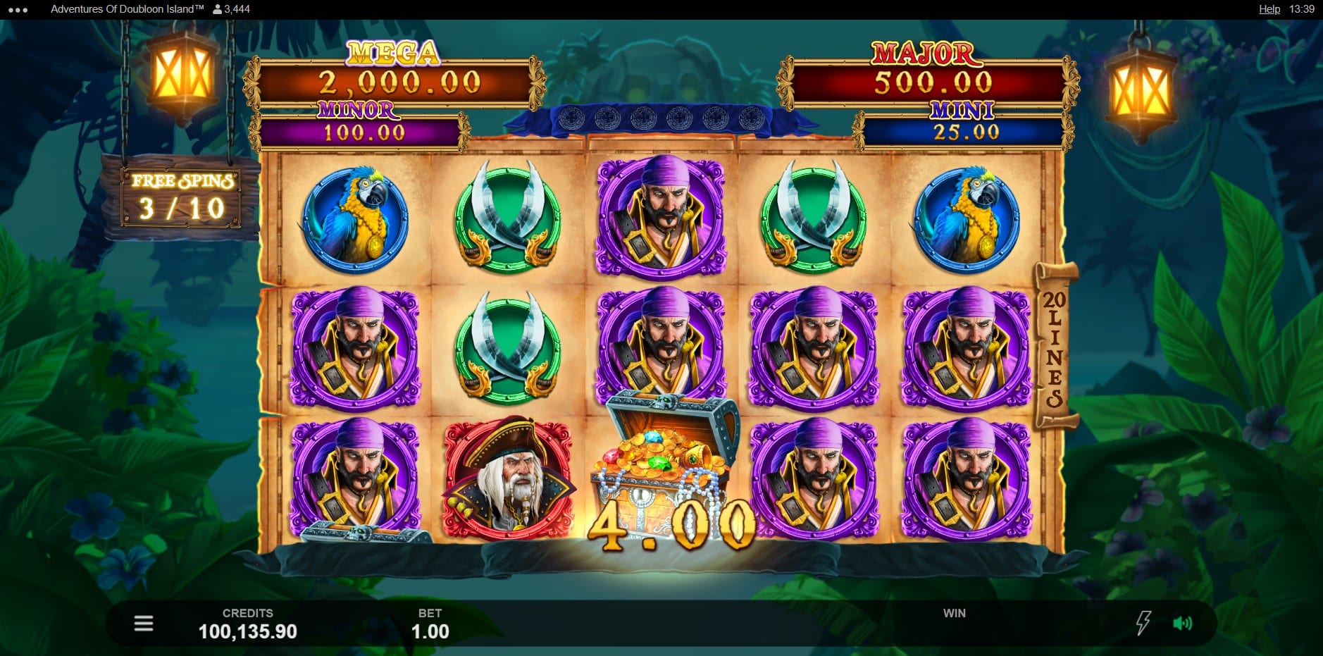 Adventures of Doubloon Island slot