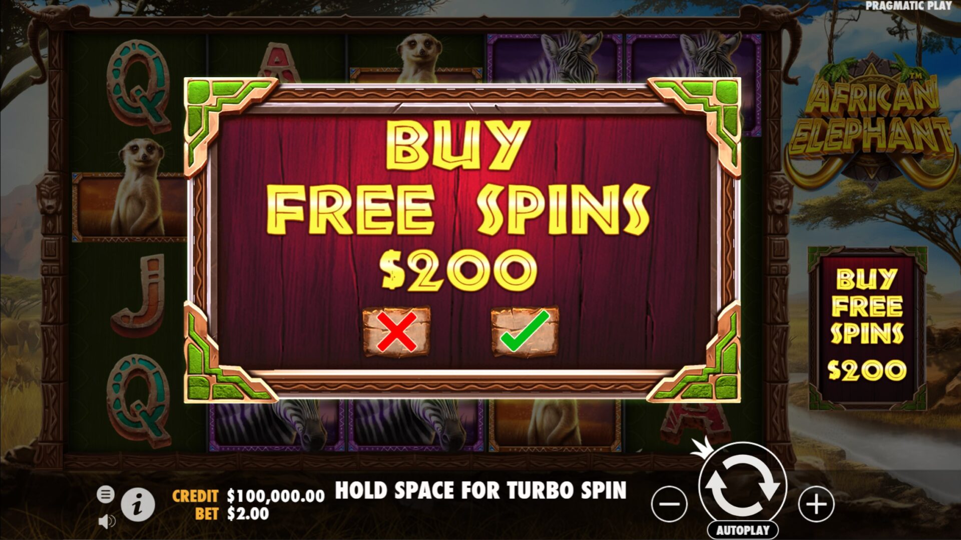 African Elephant Slot - Bonus Buy