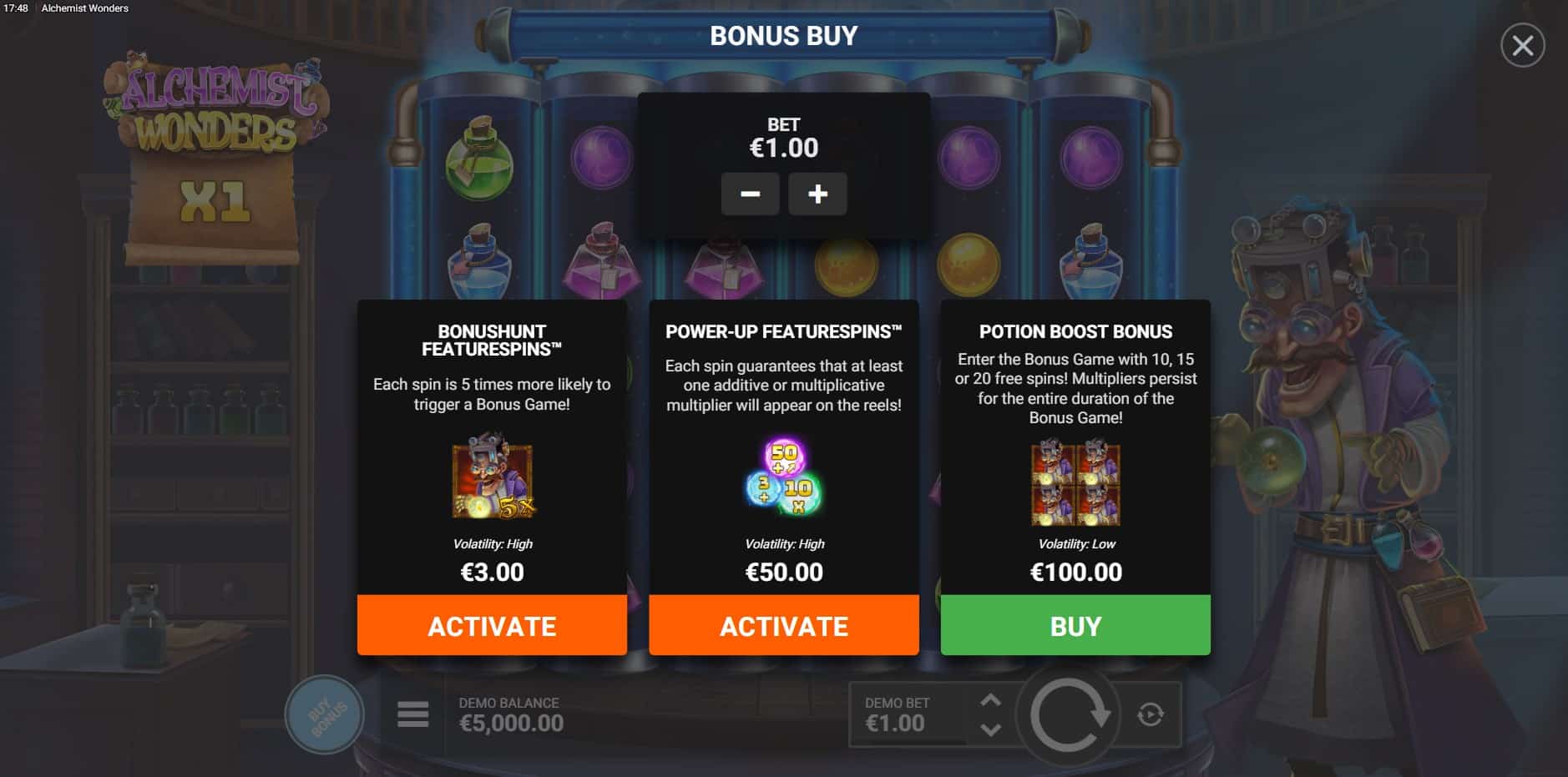 Alchemist Wonders slot