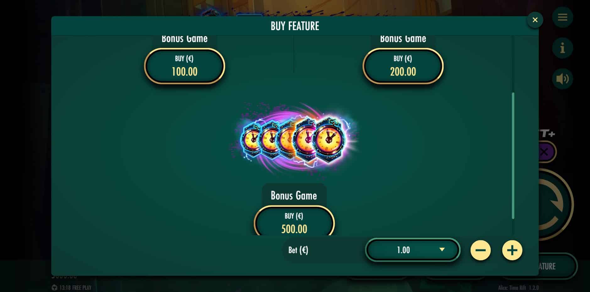 Alice: Time Rift slot