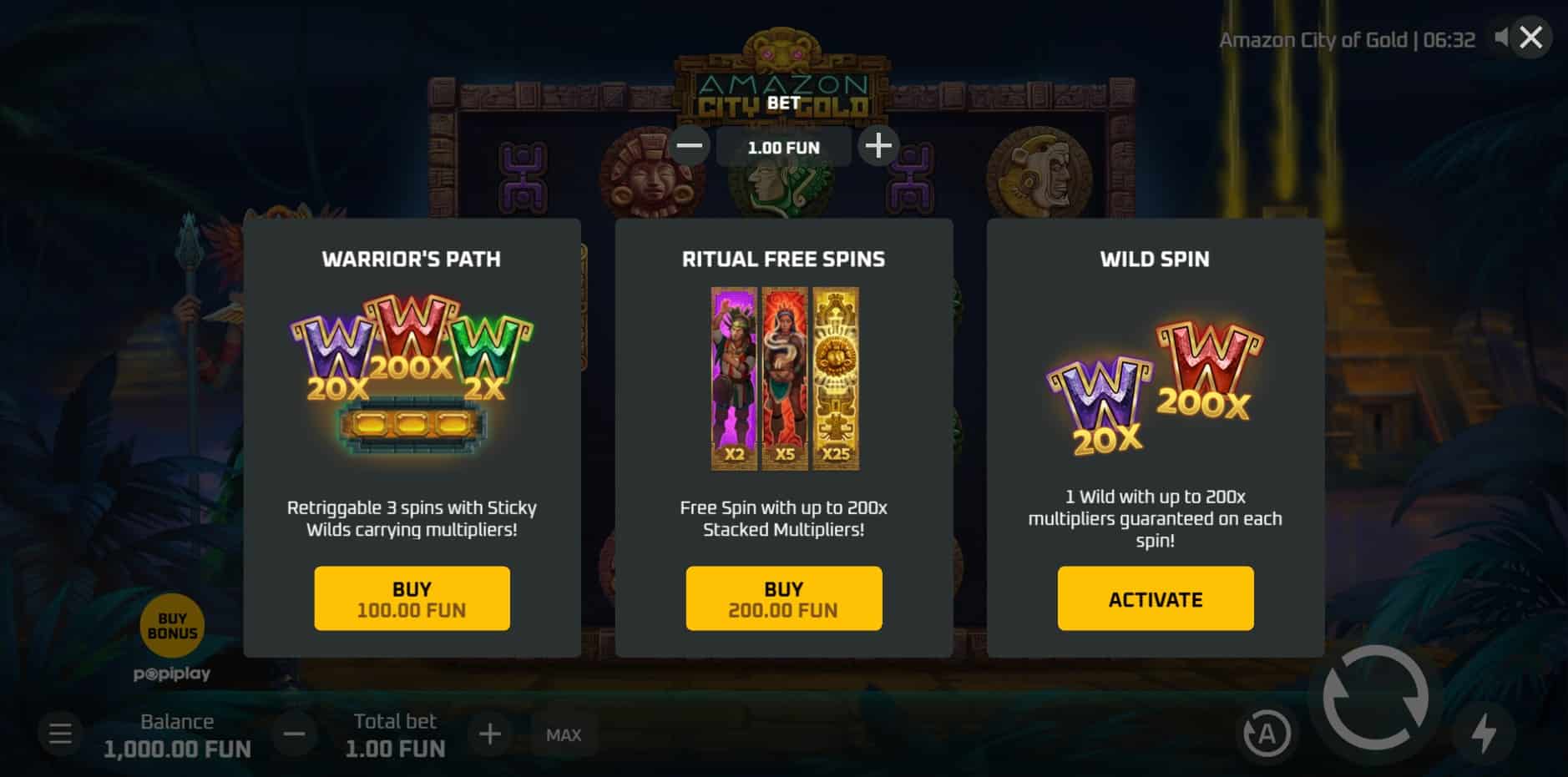 Amazon City of Gold slot