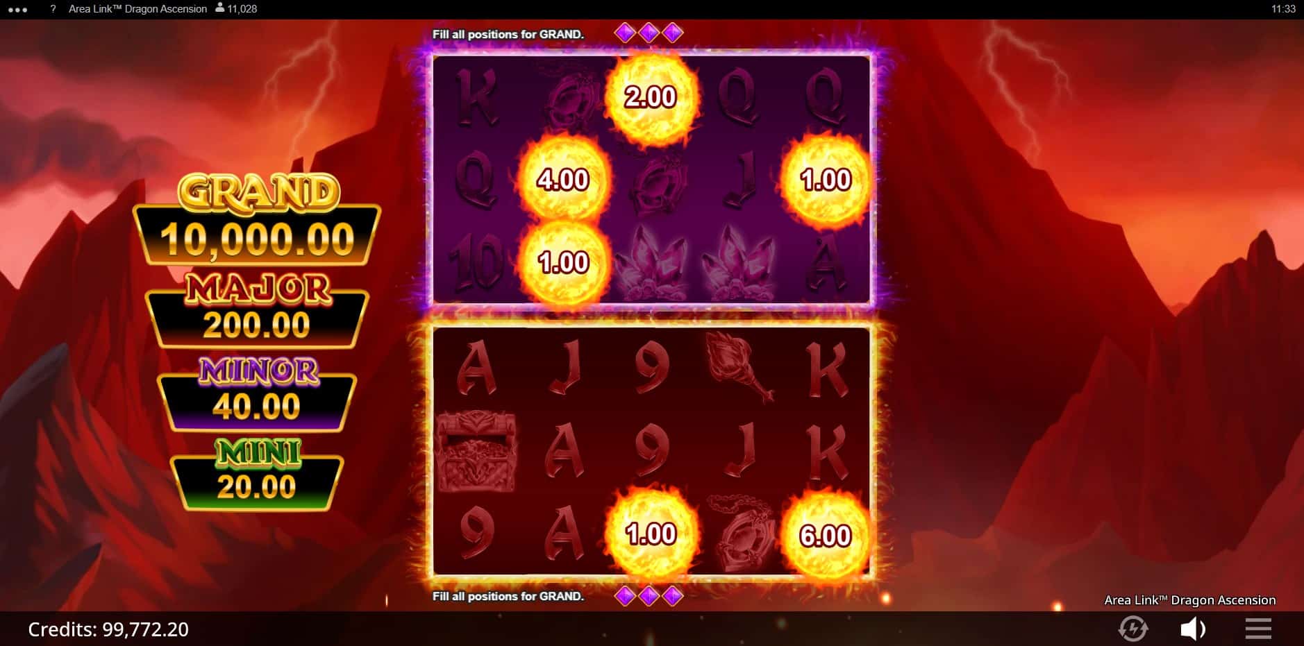 Area Link Dragon Ascension slot