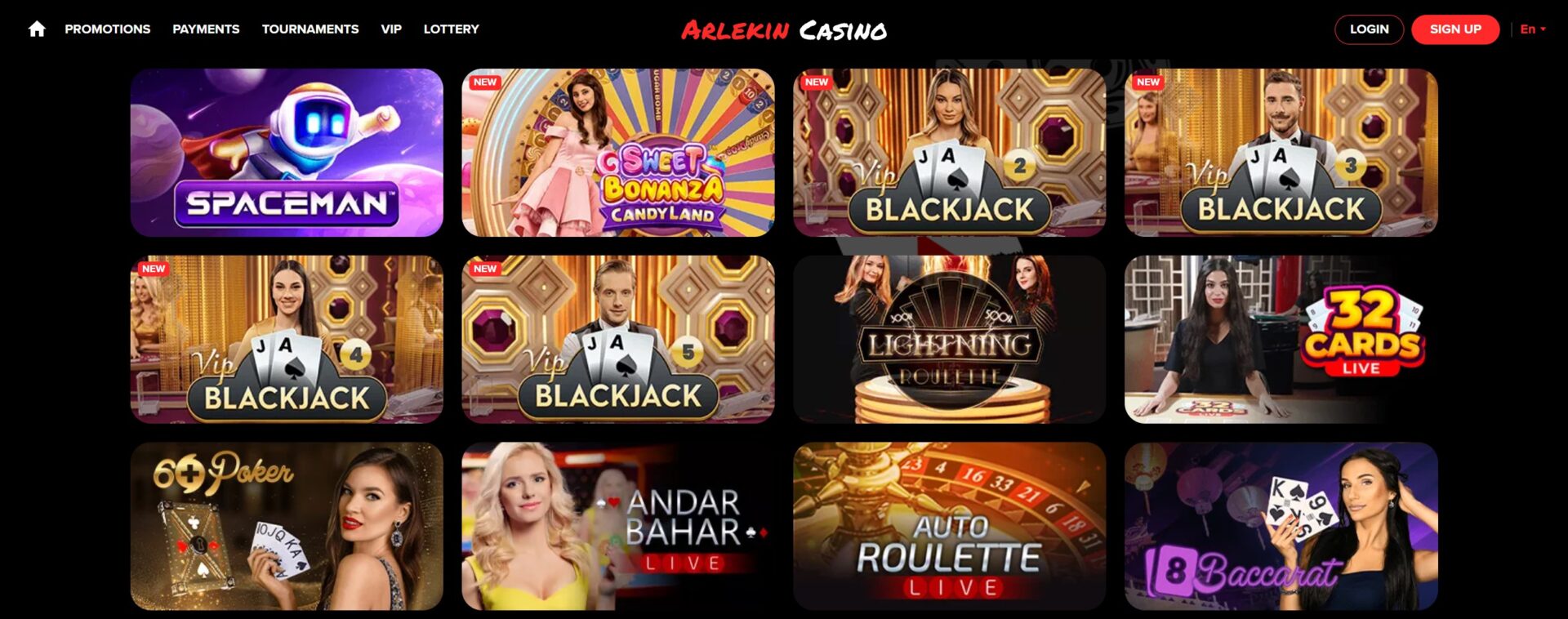Arlekin Casino also offers a big selection of different live casino games