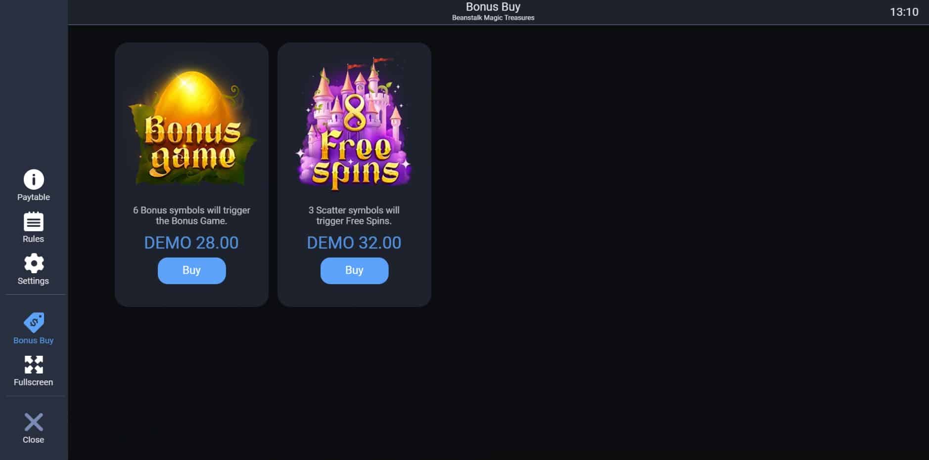Beanstalk Magic Treasures slot