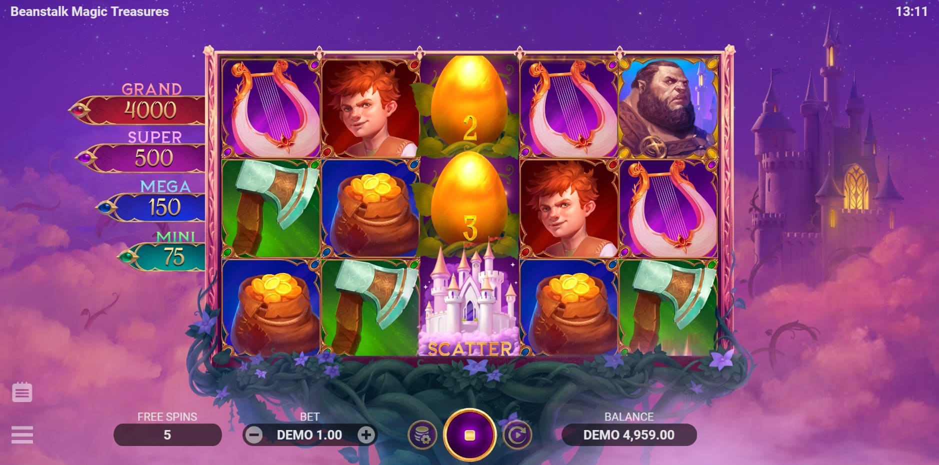 Beanstalk Magic Treasures slot
