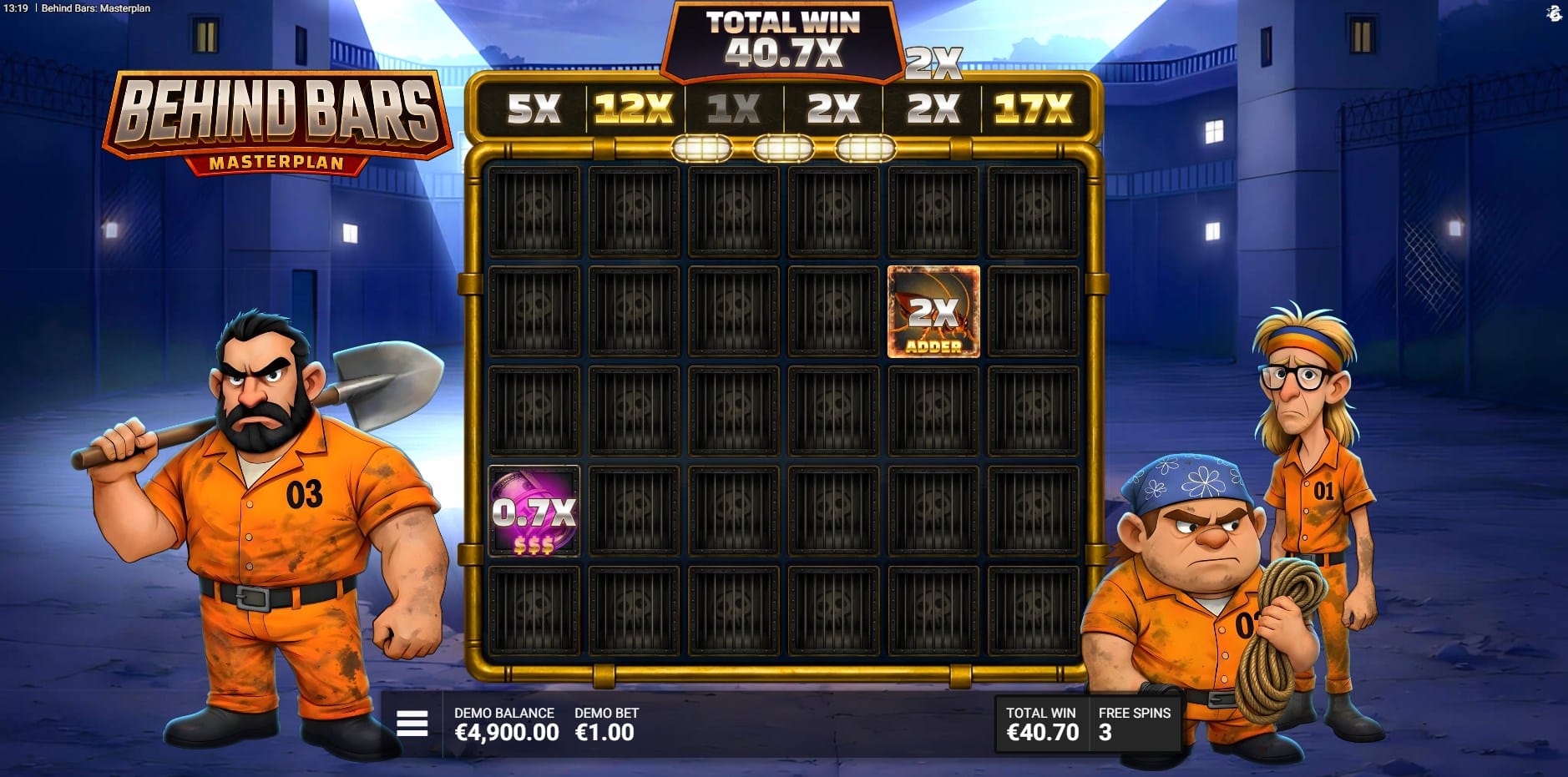 Behind Bars Masterplan slot