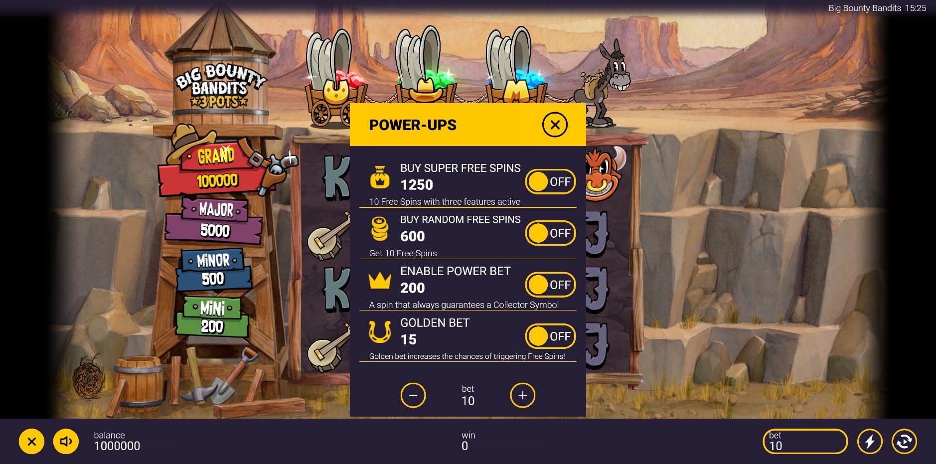 Big Bounty Bandits: 3 Pots slot