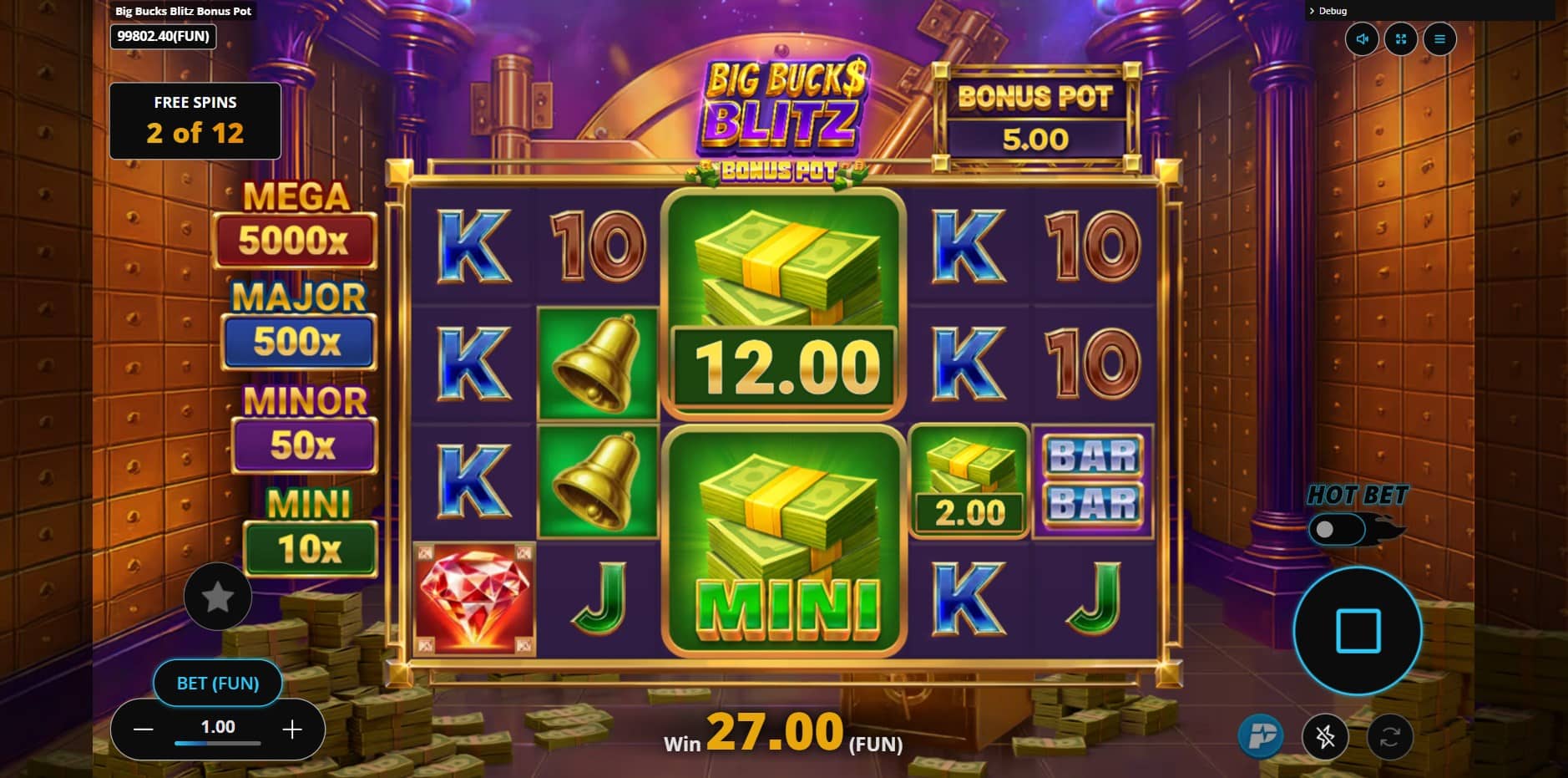 Big Bucks Blitz Bonus Pot slot