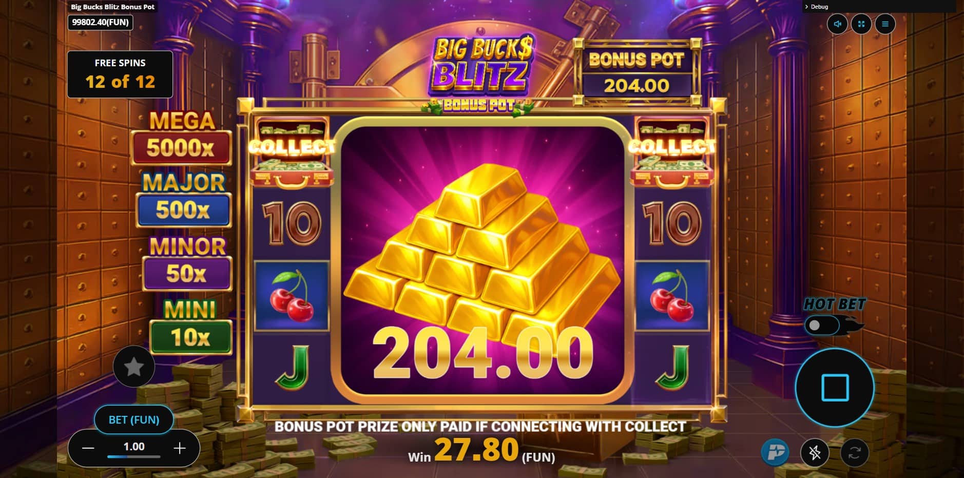 Big Bucks Blitz Bonus Pot slot