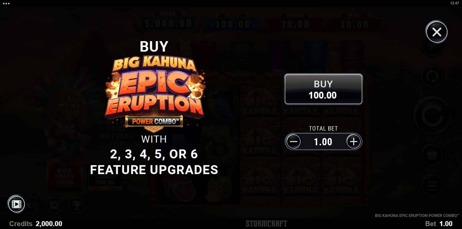 Big Kahuna Epic Eruption Power Combo slot