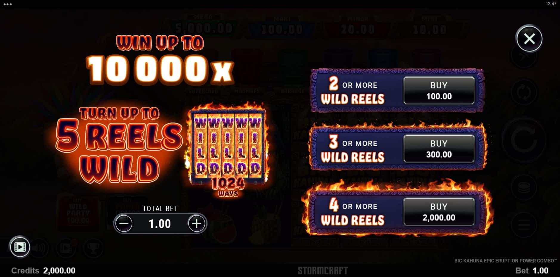 Big Kahuna Epic Eruption Power Combo slot